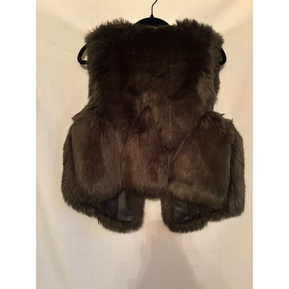 Women's Shenglin Brown Faux Fur Vest XXL - Picture 2 of 3